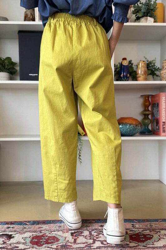 Gaberdine Barrel Pant Olive